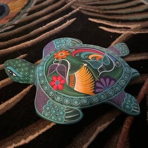 Novica Ceramic Wall Adornment, Tropical Sea turtle